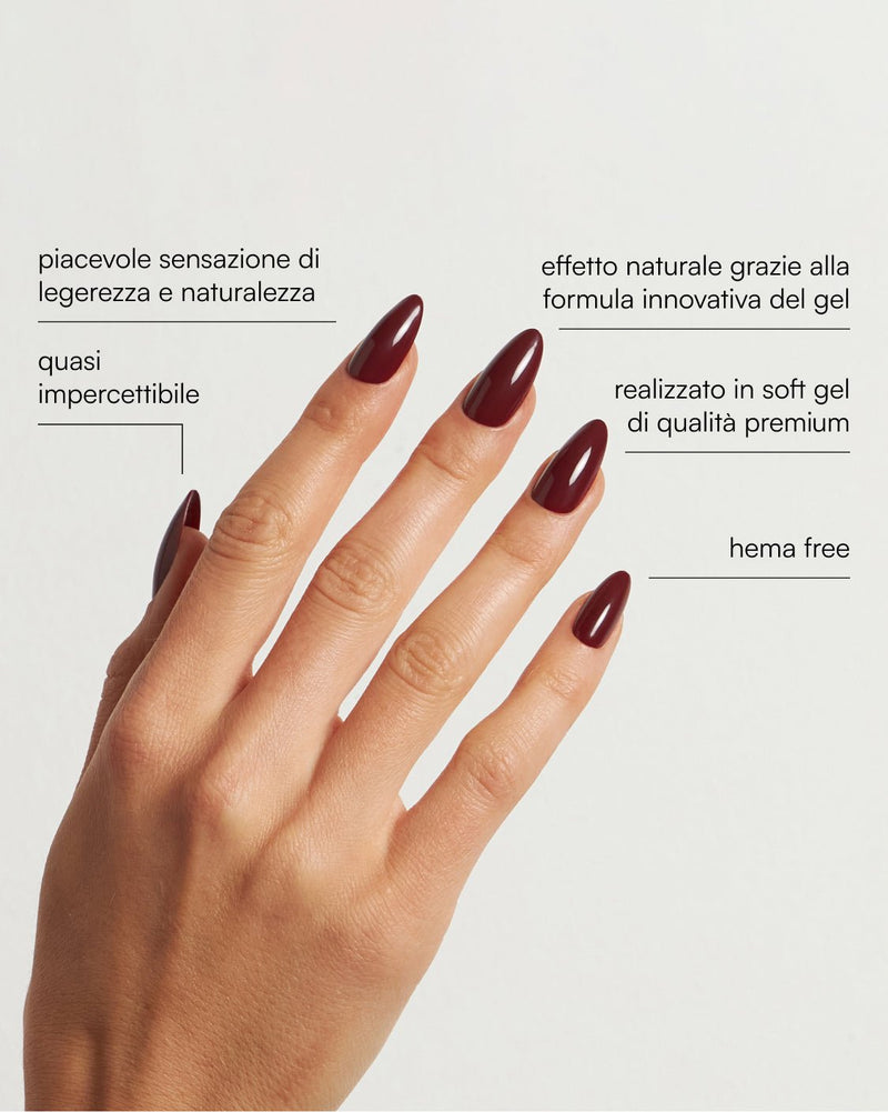 Press Ons in Soft Gel Love Paris Mandorla Medie - Doonails Italy