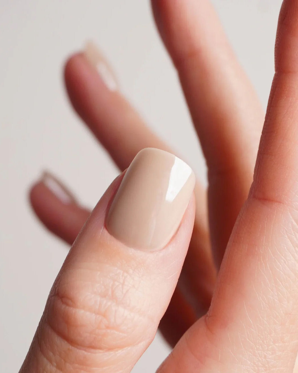 Press Ons in Soft Gel Toffee Quadrate Extra Corte