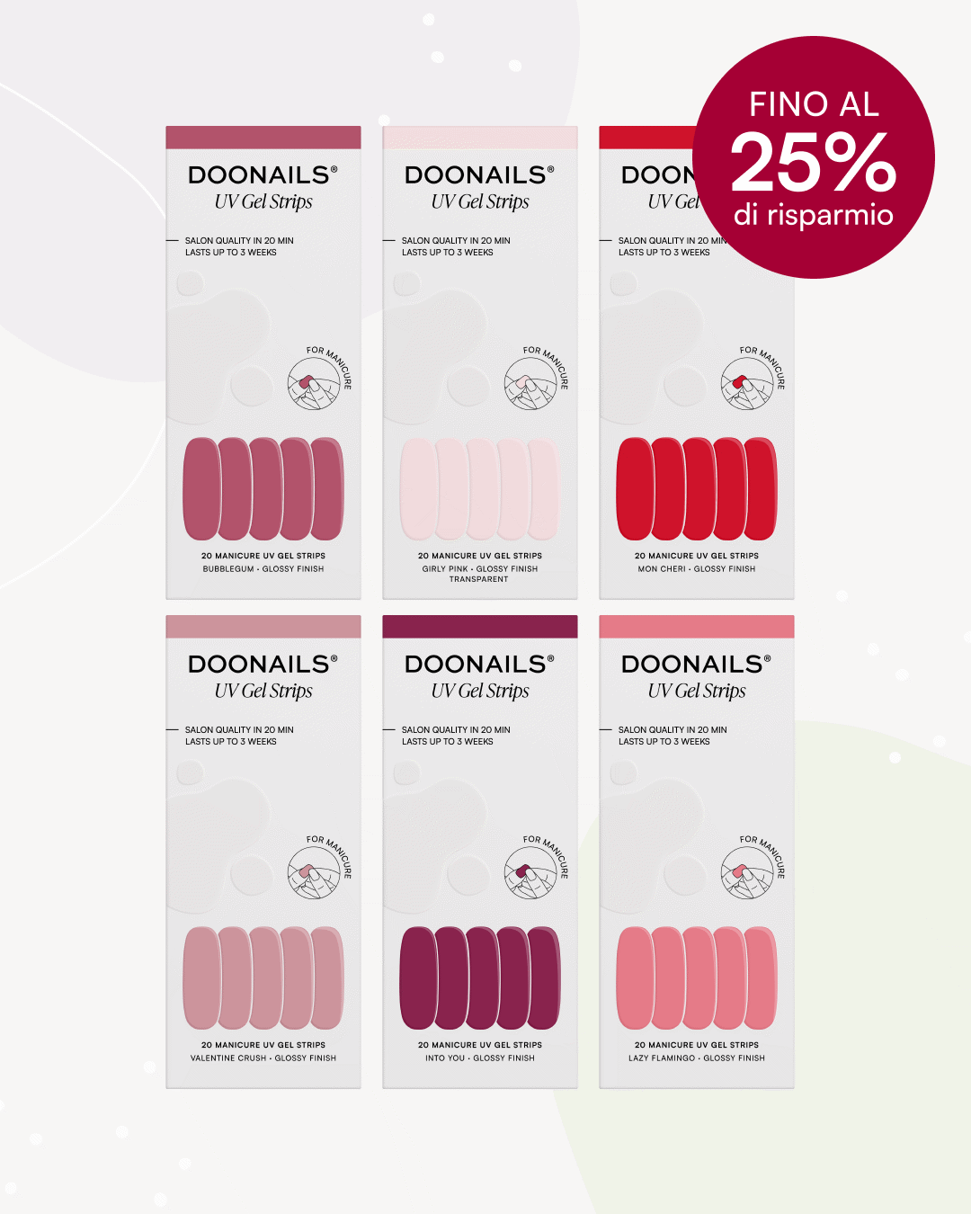 Pacchetto Mix & Match Ricarica - Strisce in geldoonails