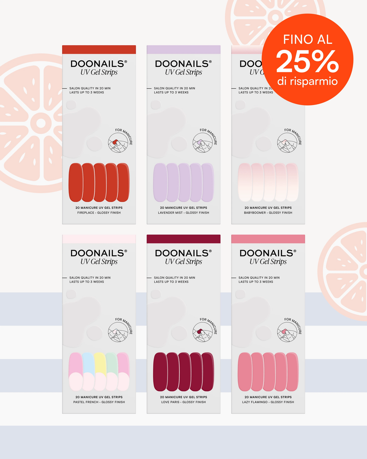 Pacchetto Mix & Match Ricarica - Strisce in geldoonails