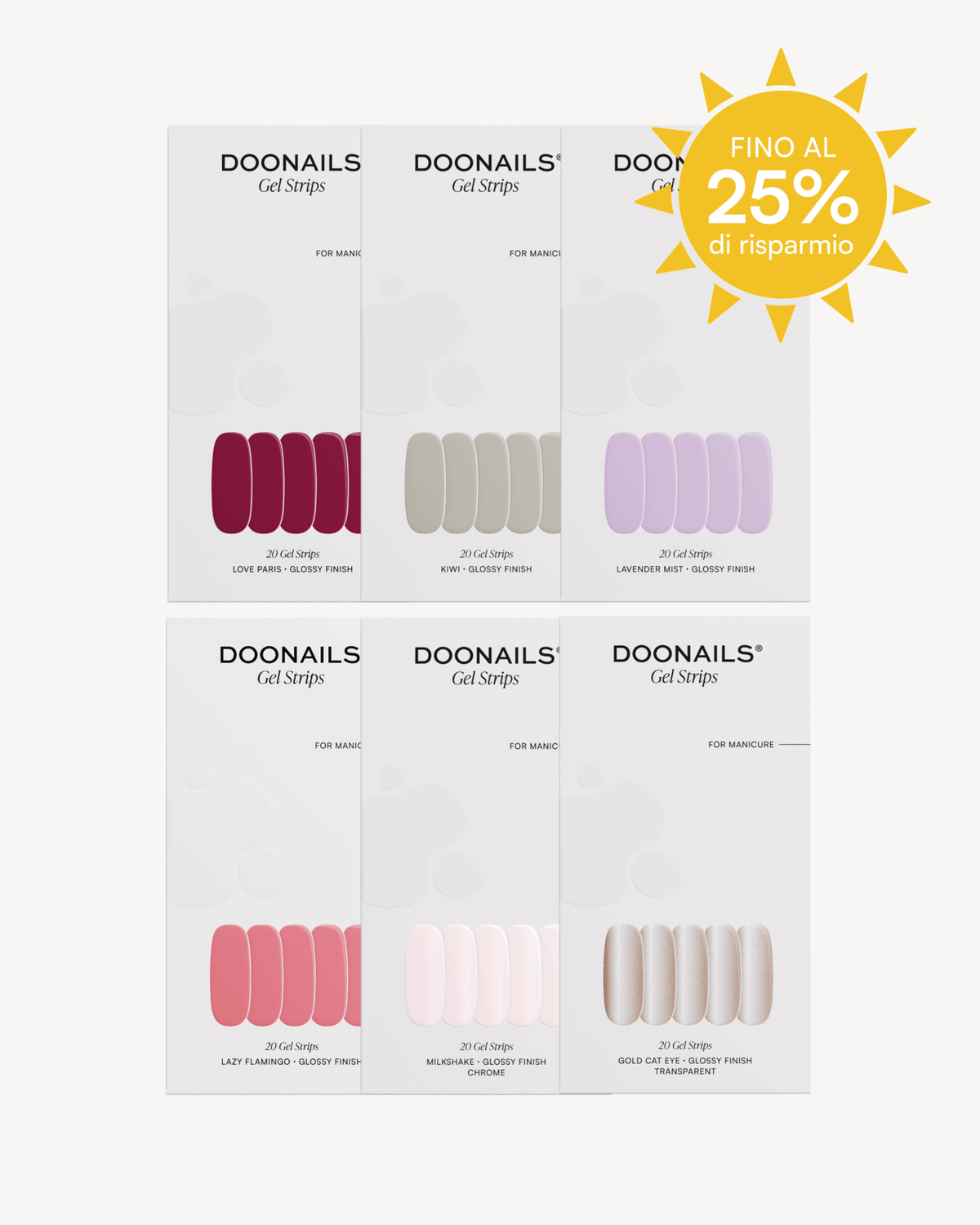 Pacchetto risparmio colori - Strisce in geldoonails