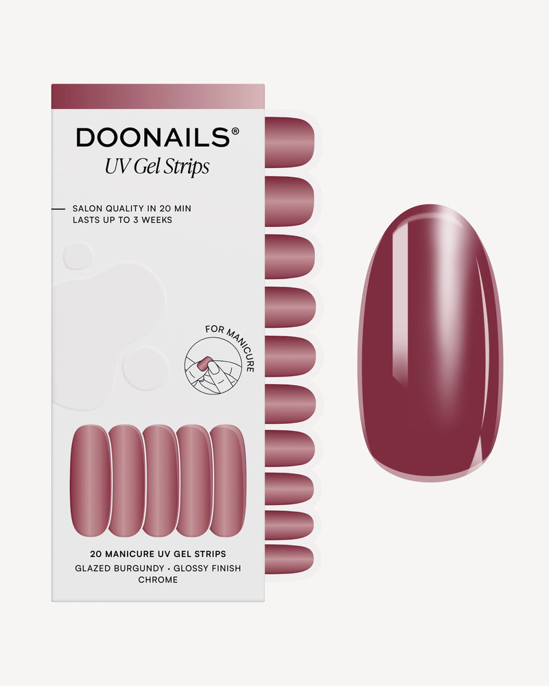 Glazed Burgundy Strisce in Gel UV