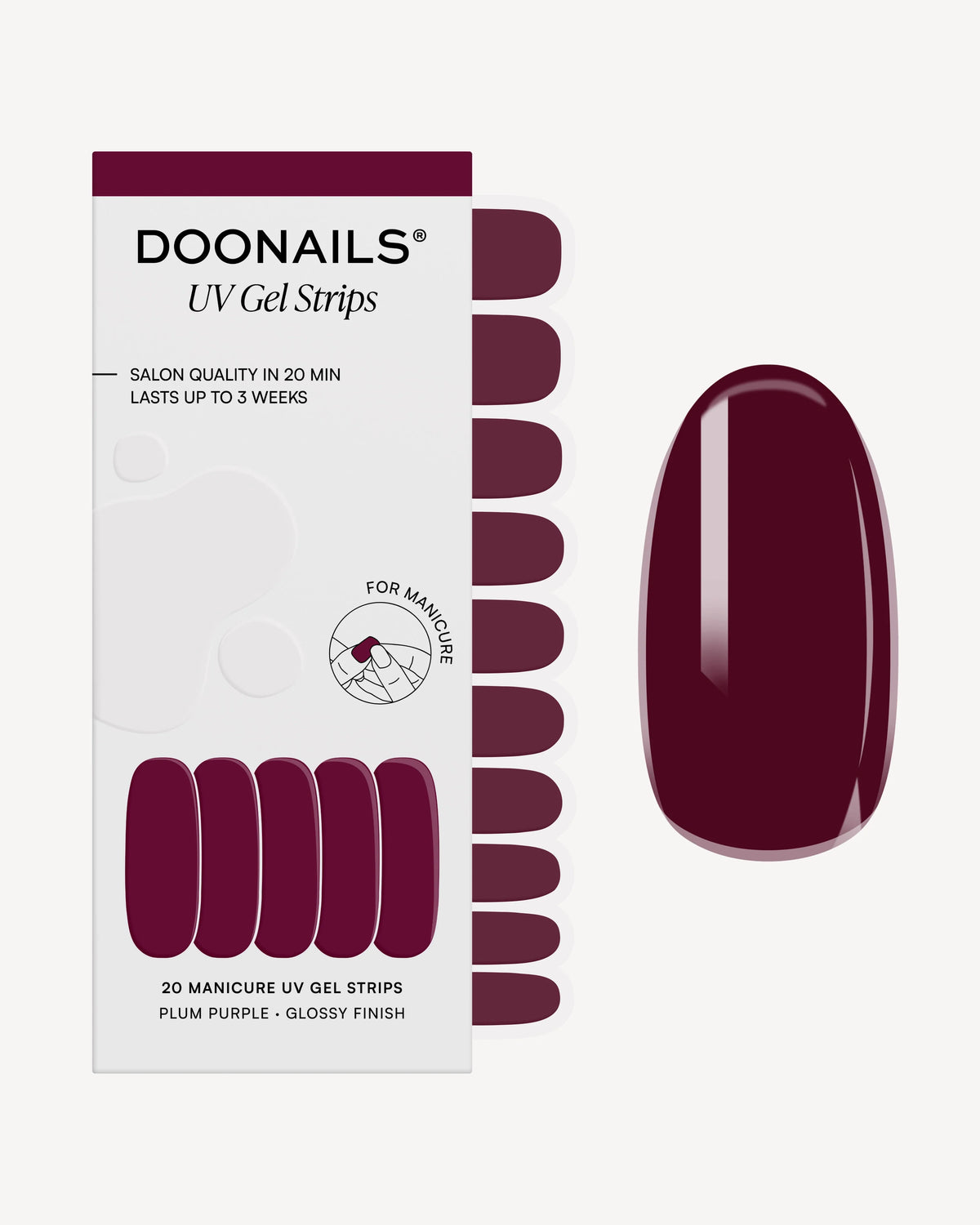 Plum Purple Strisce in Gel UVdoonails
