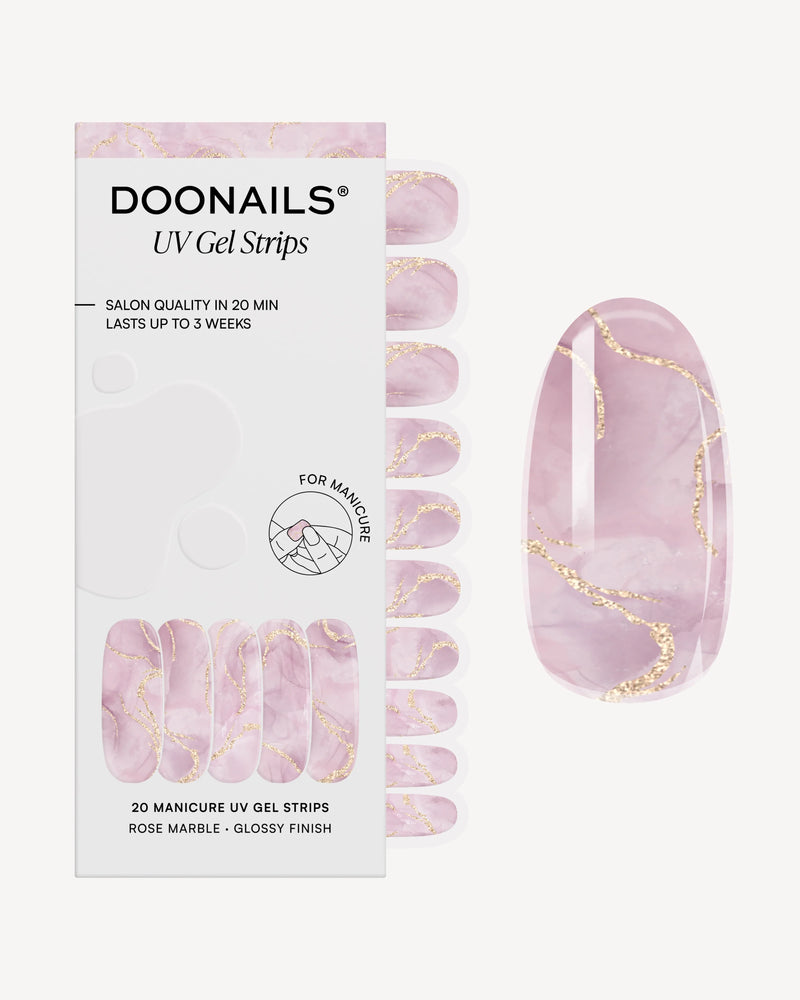 Rose Marble Strisce in Gel UV
