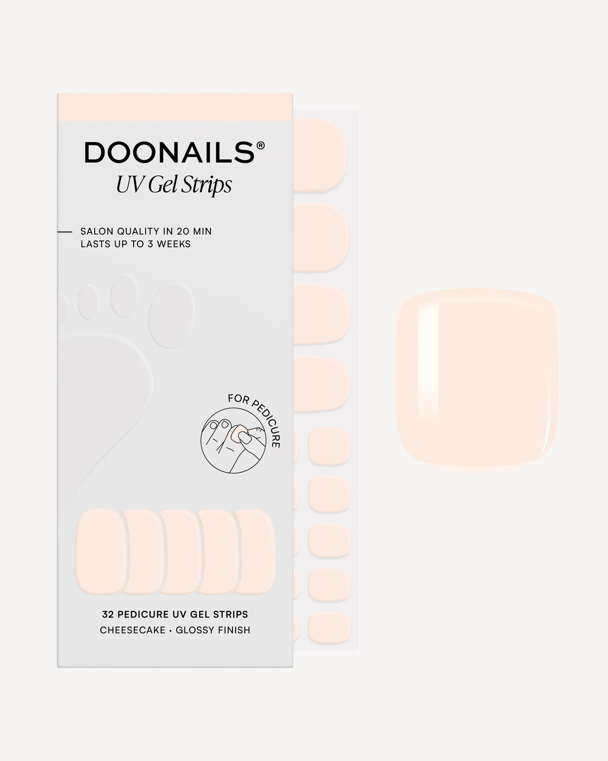 Cheesecake Pedicure Strisce in Gel UV