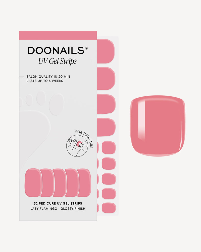 Lazy Flamingo Pedicure Strisce in Gel UV