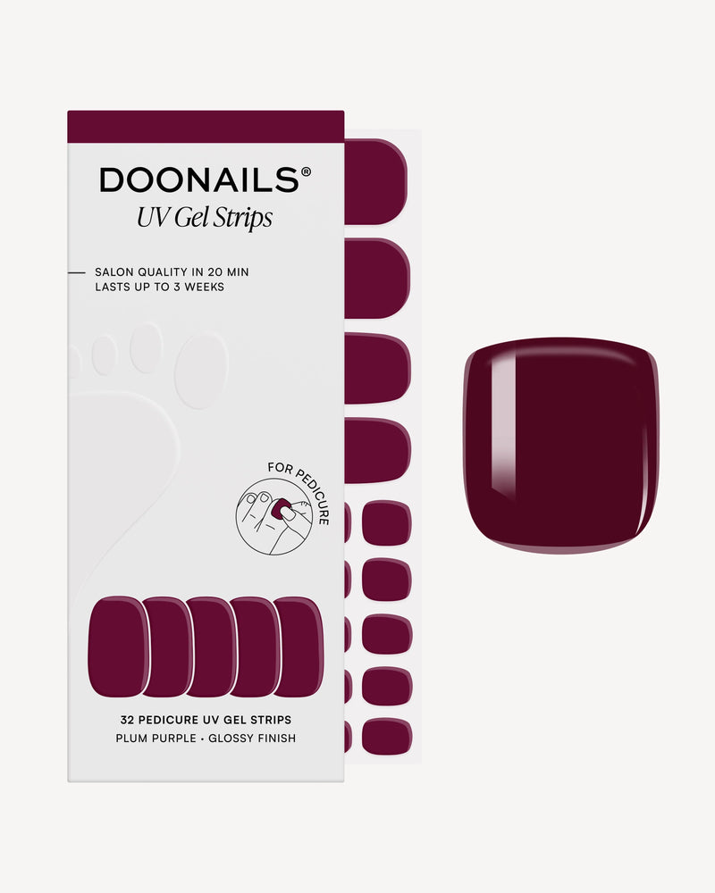 Plum Purple Pedicure Strisce in Gel UV