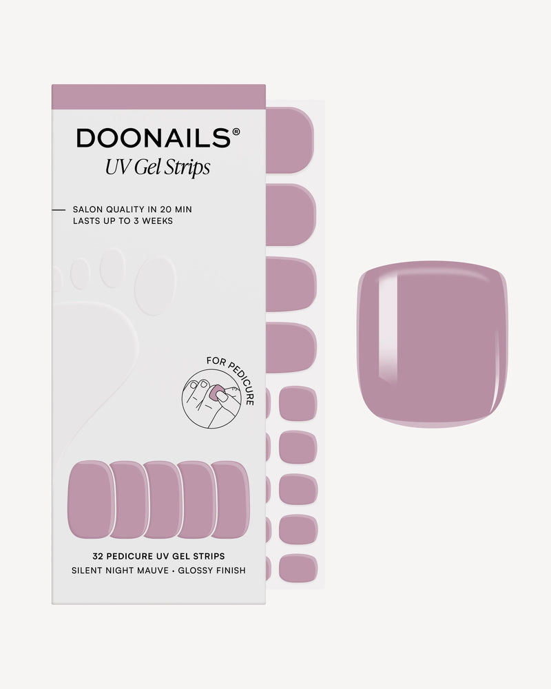 Silent Night Mauve Pedicure Strisce in Gel UV