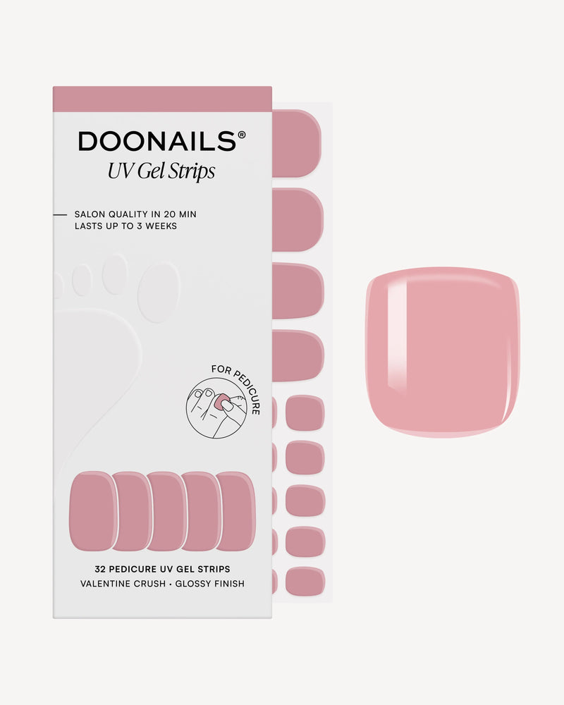 Valentine Crush Pedicure Strisce in Gel UV