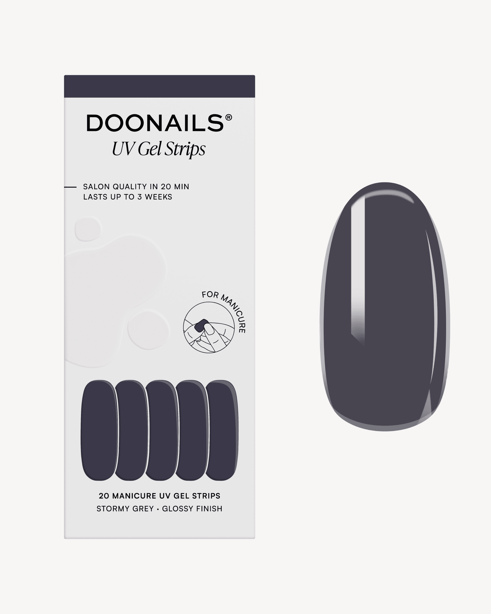 Strisce in gel Stormy Grey - Doonails Italy