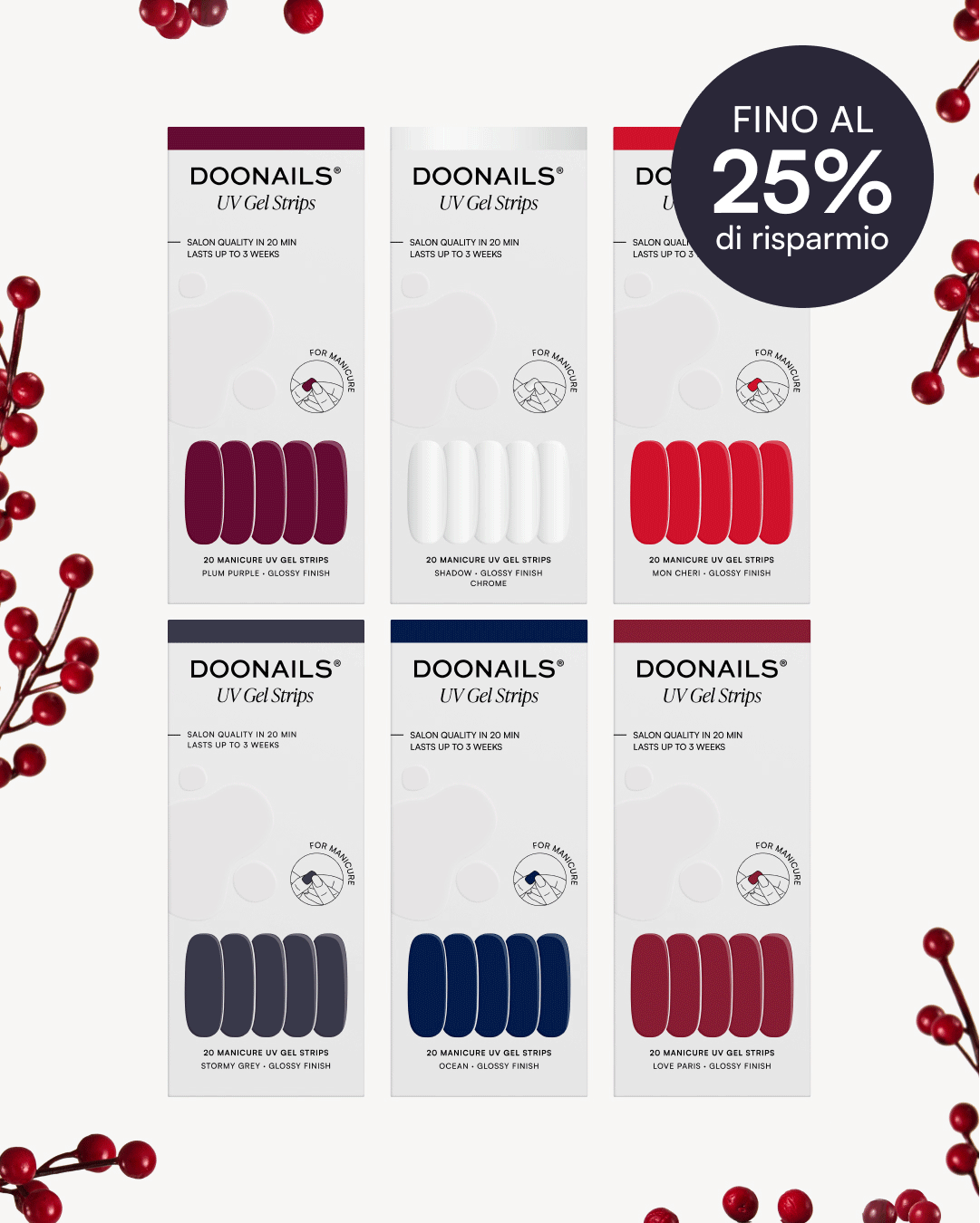 Pacchetto risparmio colori - Strisce in geldoonails