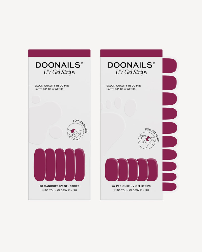 Into You Mani & Pedi Set - UV Gel Strips - Doonails