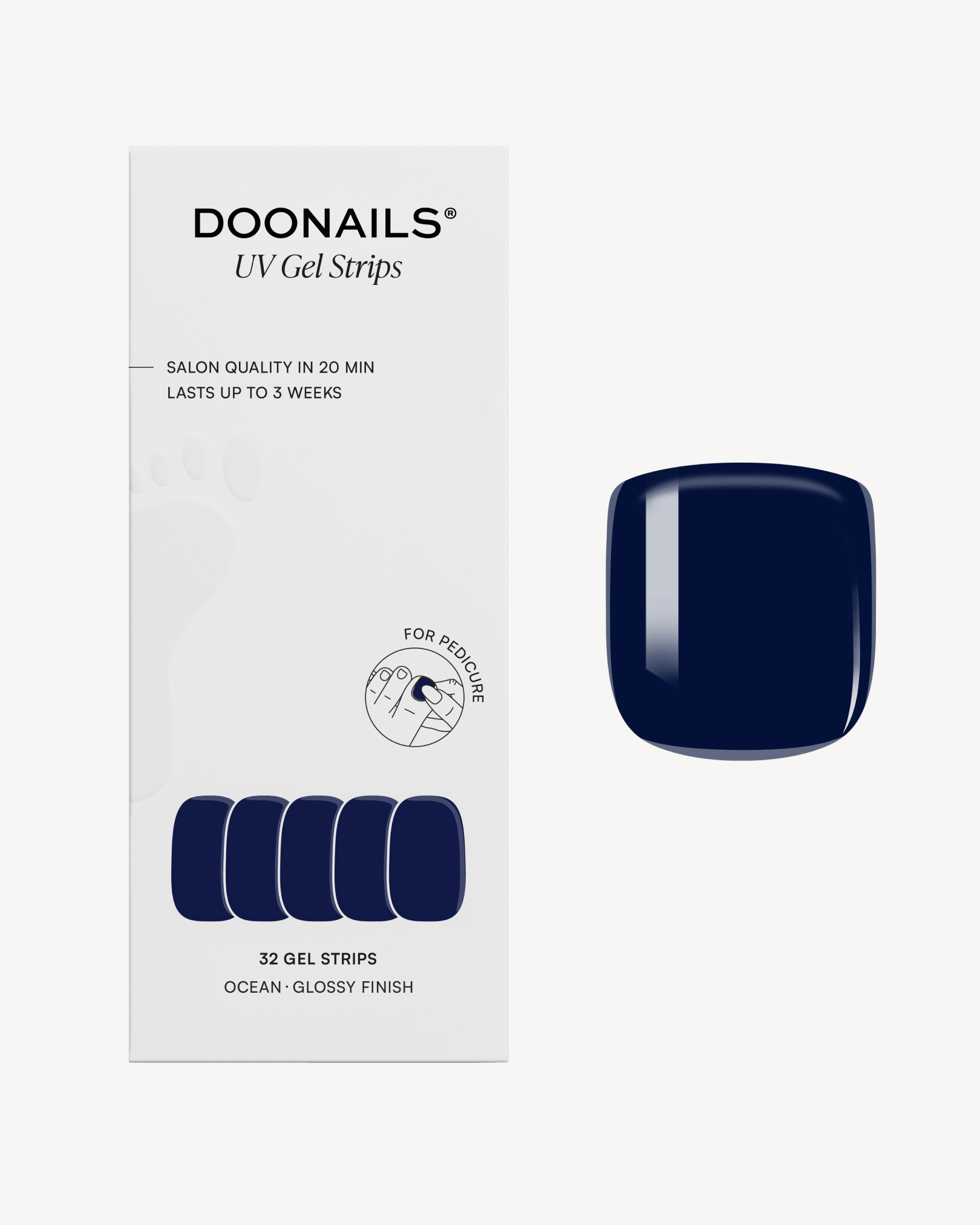 Ocean Pedicure Strisce in gel - Doonails Italy