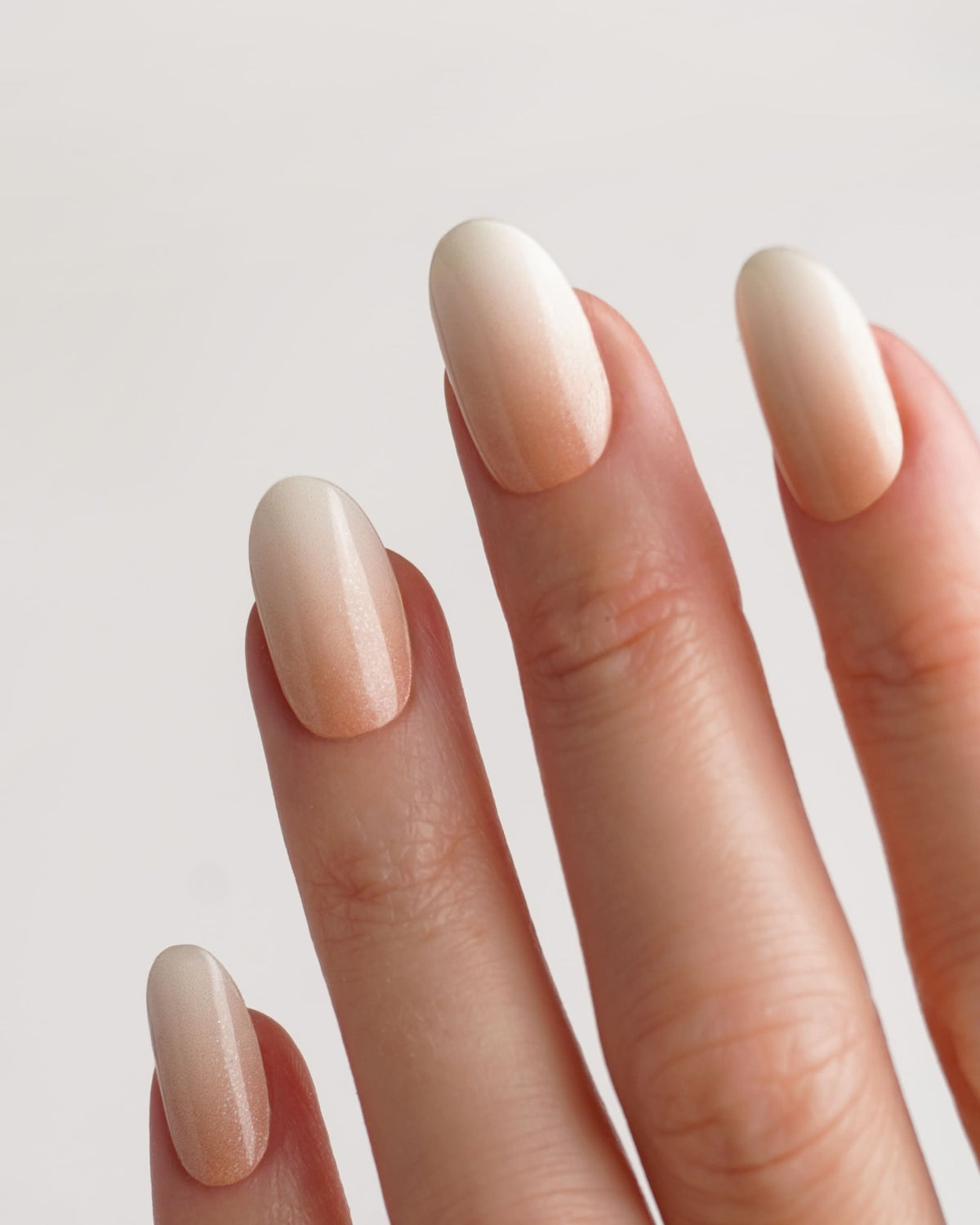 Nude Glitter Babyboomer Strisce in Gel UV