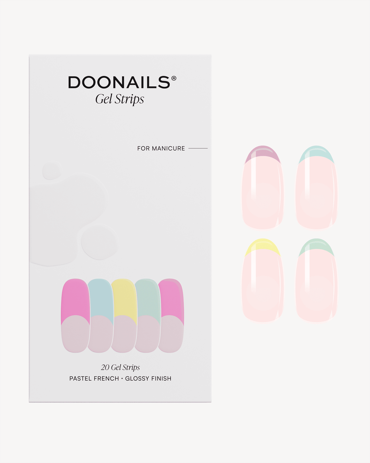Pastel French Strisce in Gel UV