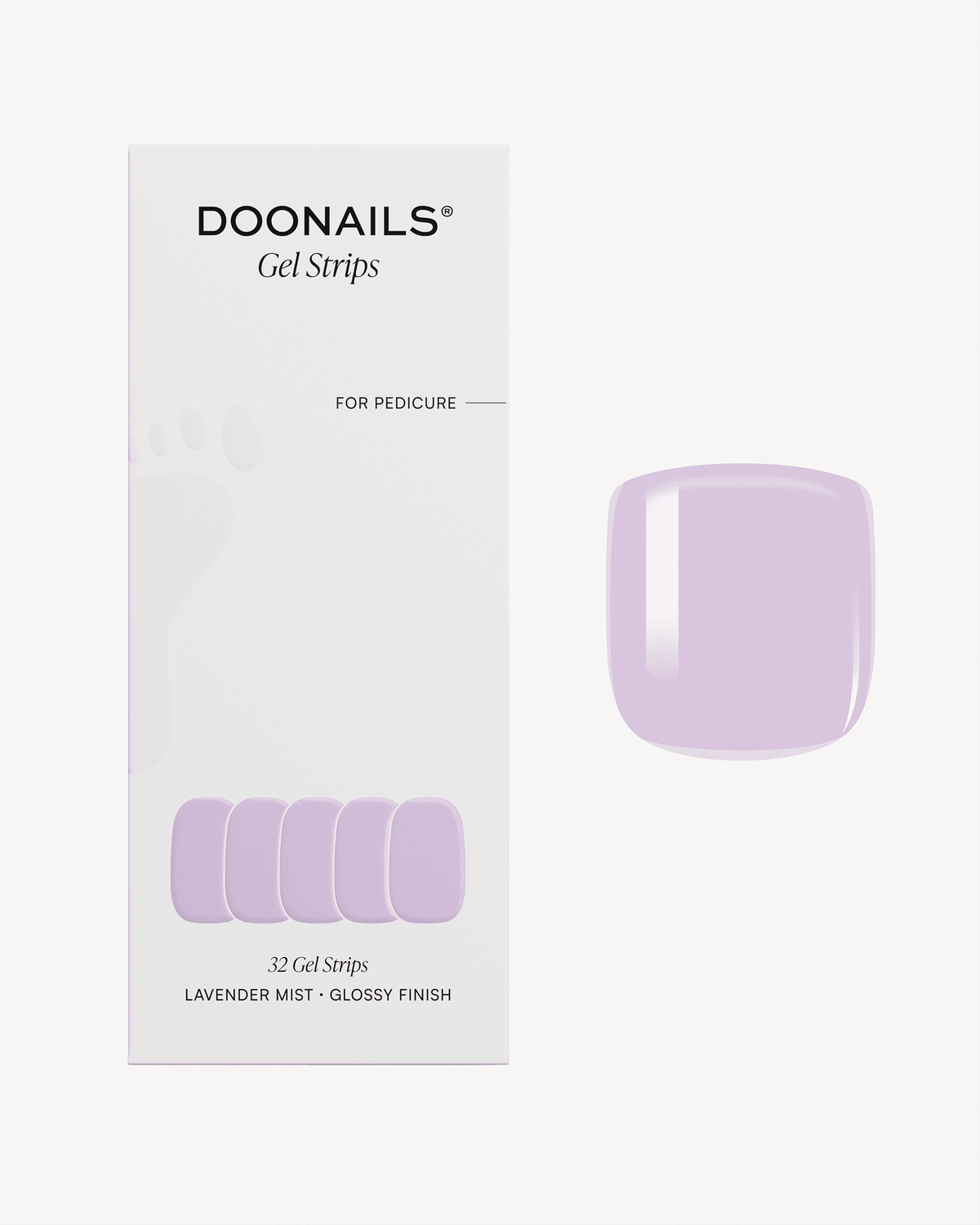 Lavender Mist Pedicure Strisce in Gel UV