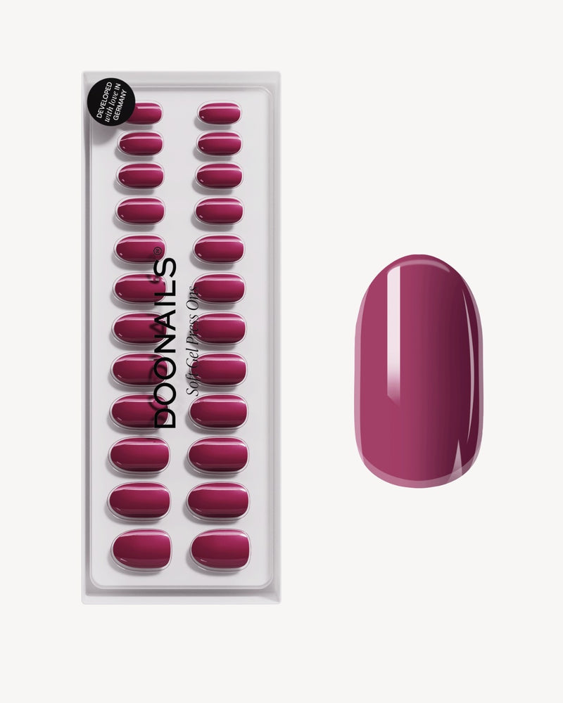 Press Ons in Soft Gel Bubblegum Rotonde Medie - Doonails Italy