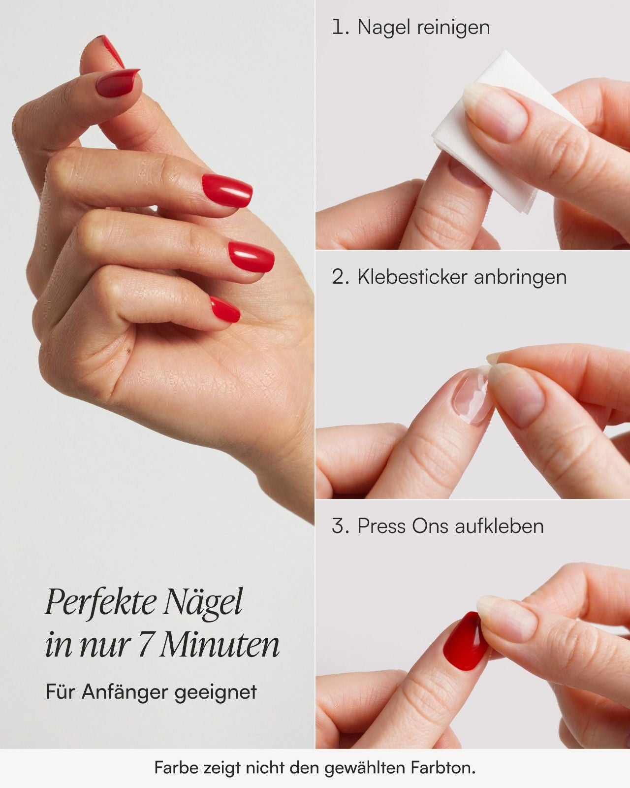 Mon Cheri Extra Corte Quadrate Mani & Pedi Kit Press Ons in Soft Gel