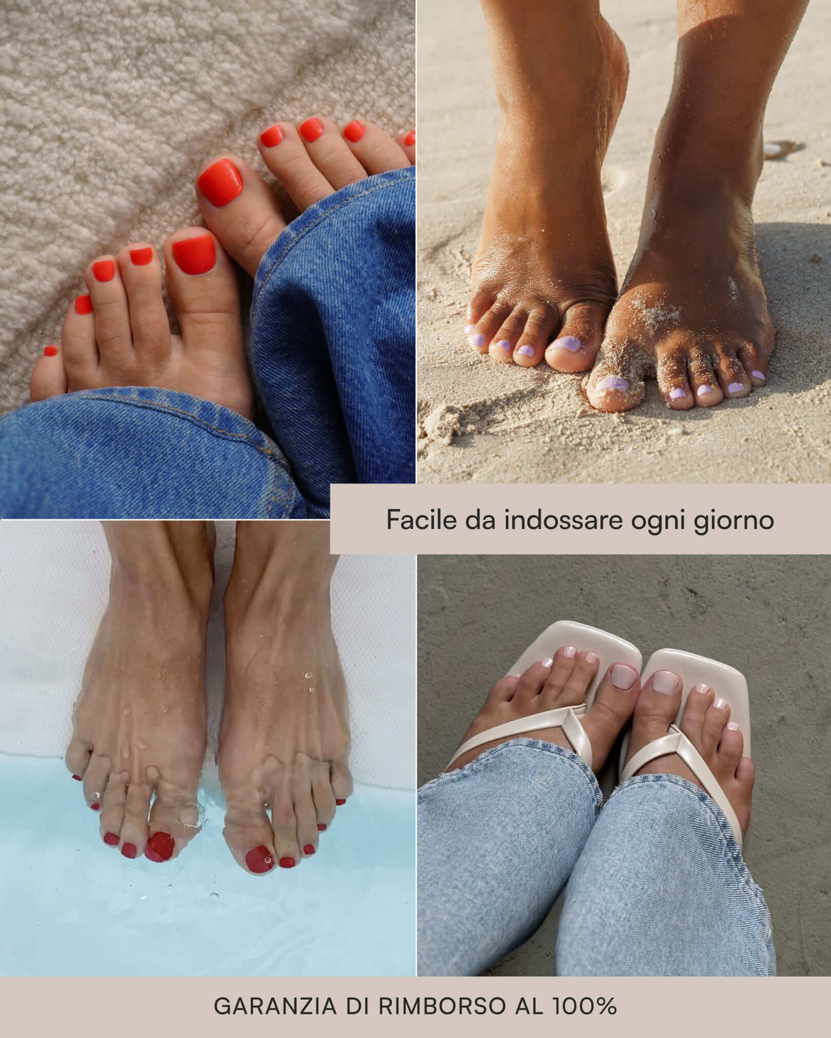 Estate Set Pedicure Estivo Iniziale - Strisce in Gel