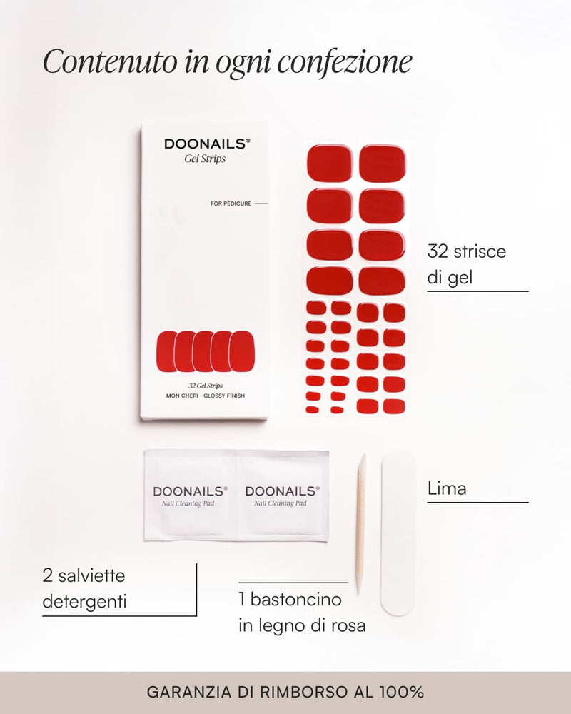 Estate Set Pedicure Estivo Iniziale - Strisce in Gel - Doonails Italy