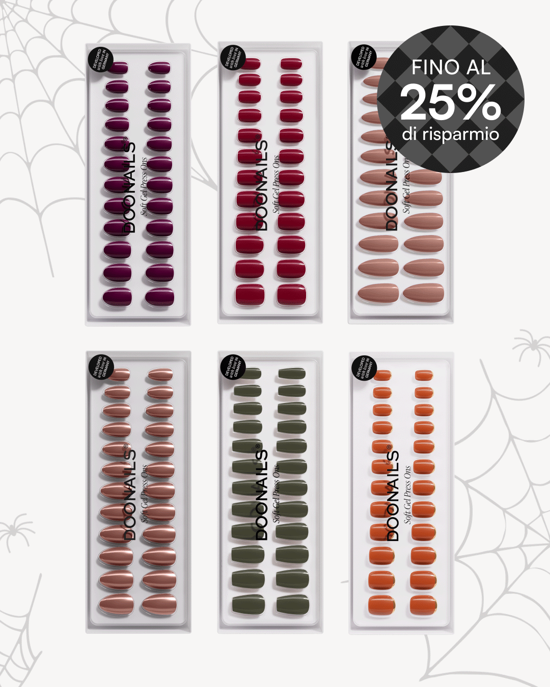 Pacchetto risparmio colori - Press Ons in Soft Geldoonails