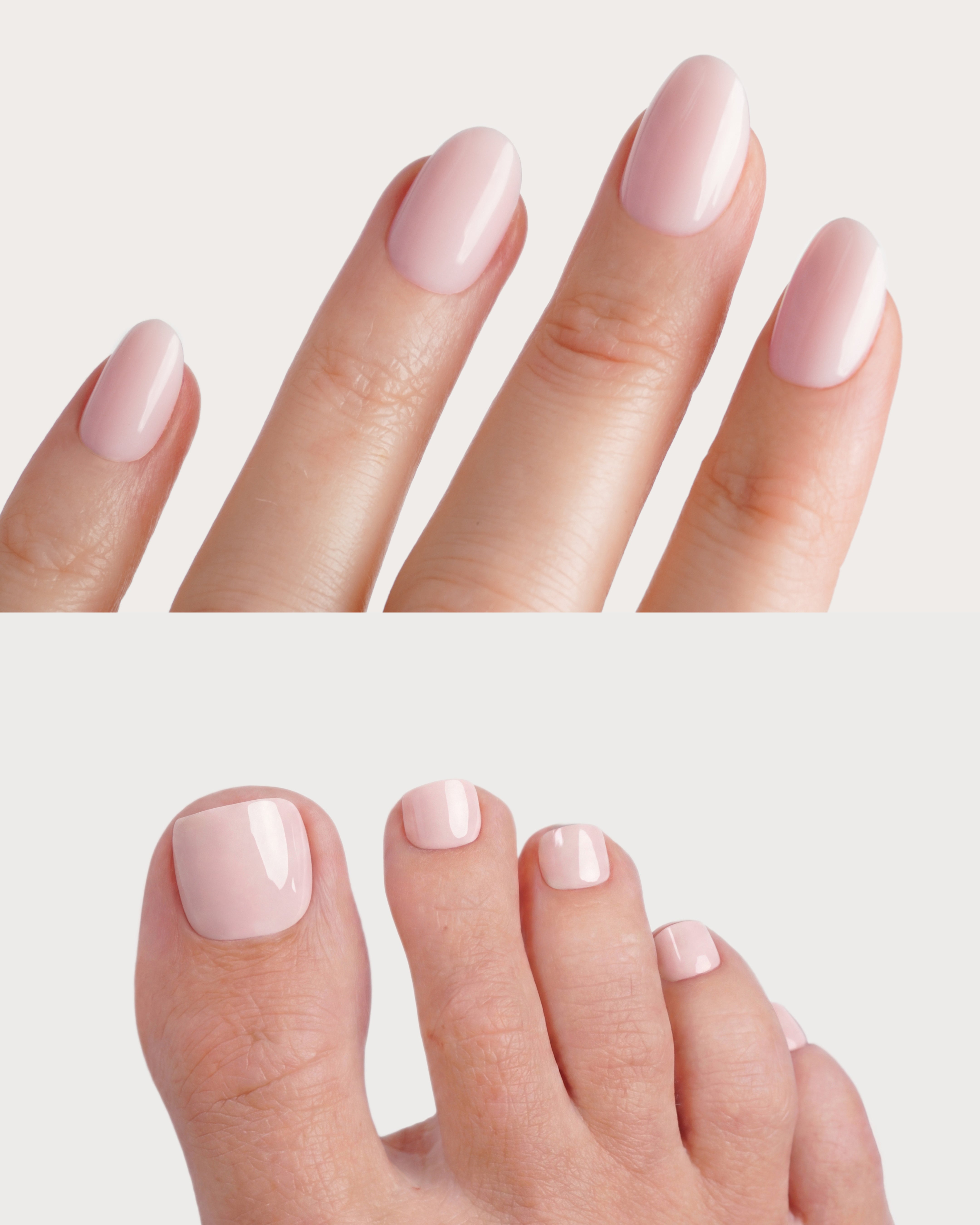 Ballerina Corte Rotonde Mani & Pedi Kit Press Ons in Soft Gel