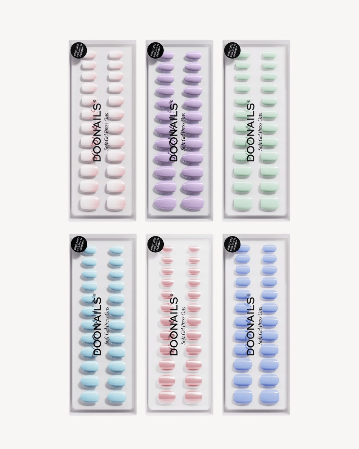 Pacchetto risparmio colori - Press Ons in Soft Gel