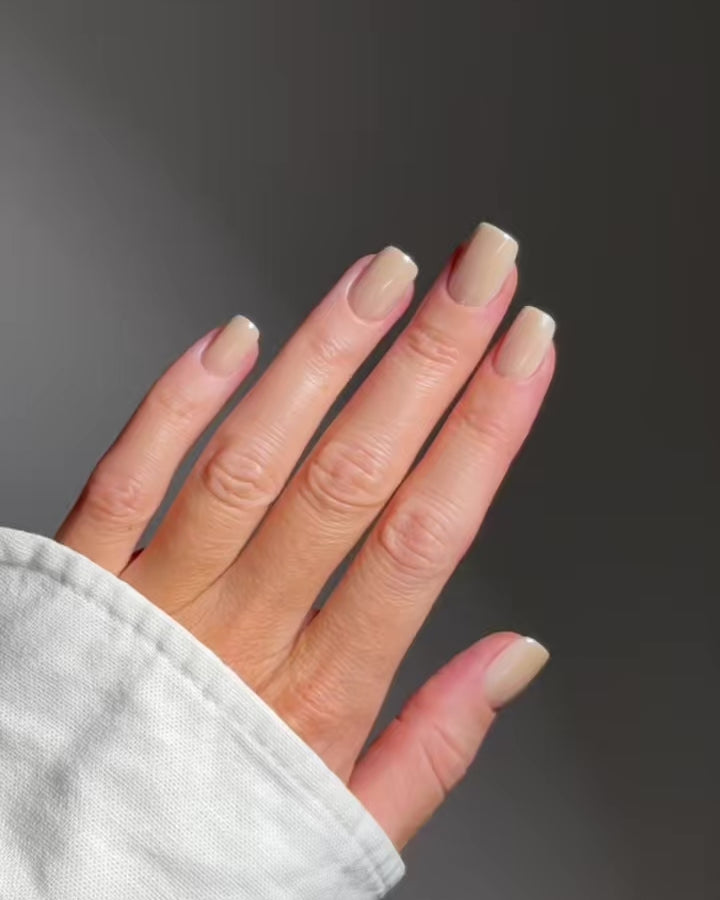 Toffee Corte Quadrate Press Ons in Soft Gel