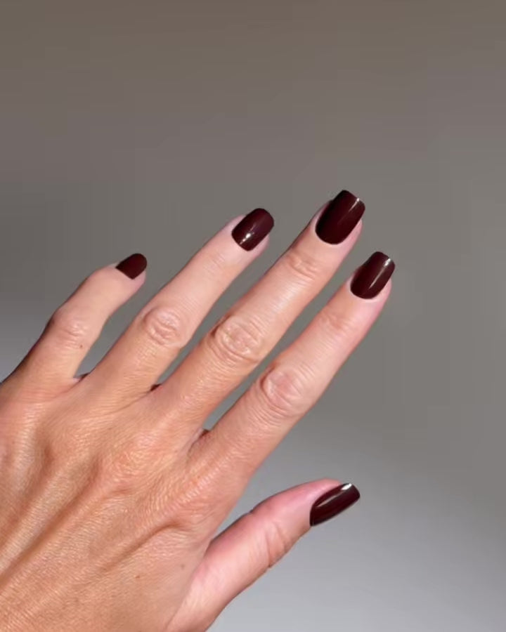 Cafe Noir Corte Quadrate Press Ons in Soft Gel