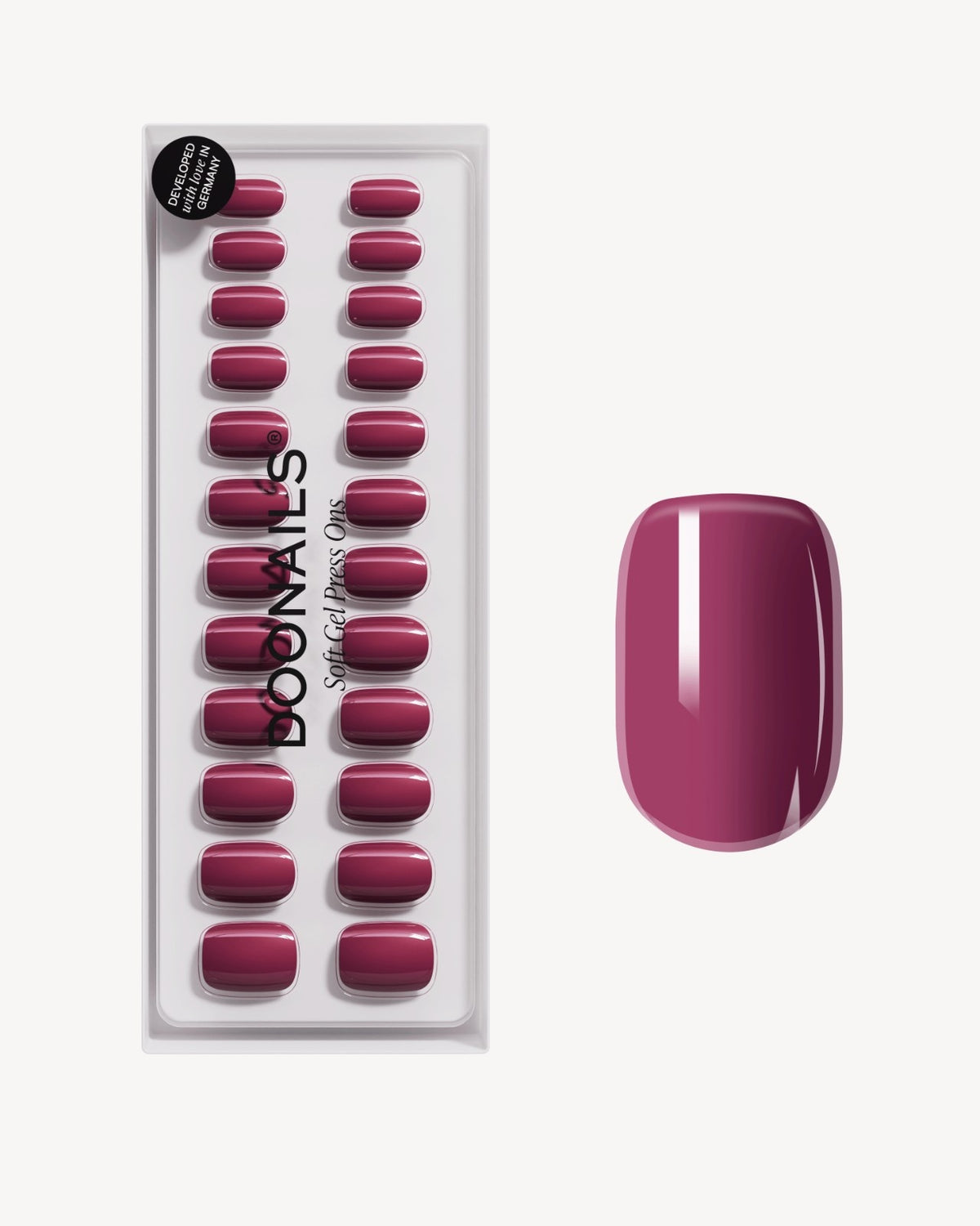 Bubblegum Corte Quadrate Press Ons in Soft Gel