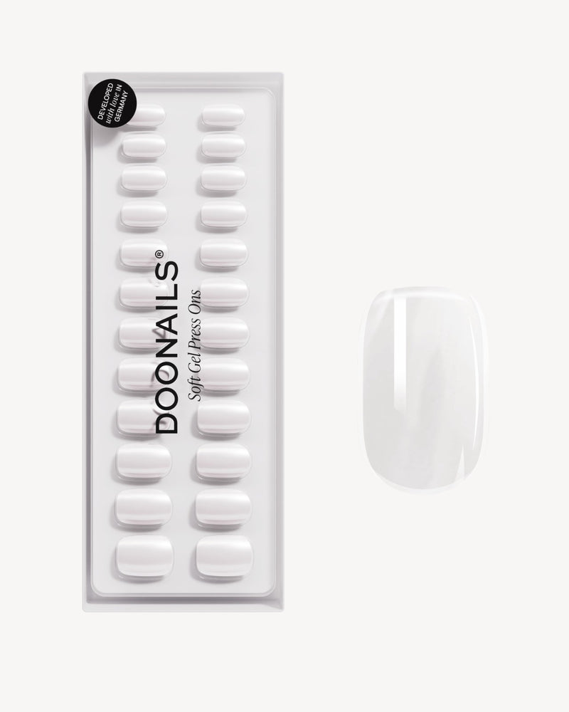 Press Ons in Soft Gel Marry Me Quadrate Corte - Doonails Italy